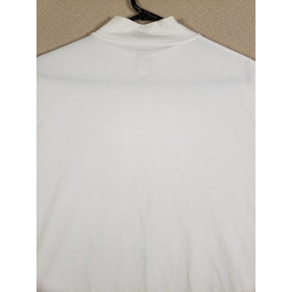 A+ By Sai PDX Sweater Medium White Pullover Sweatshirt Mock Neck Long Sleeve - Picture 3 of 13